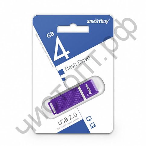 флэш-карта Smartbuy 4GB Quartz series Violet