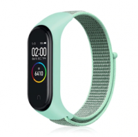 Сменный тканевый ремешок на фитнес - браслет Xiaomi mi band 5/6 (Бирюзовый)