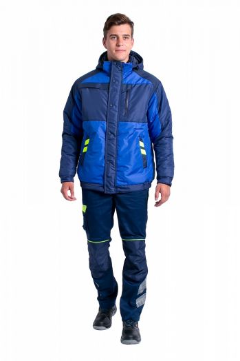 Куртка демисезонная мужская PROFLINE SPECIALIST (тк.Таслан), васильковый/т.синий