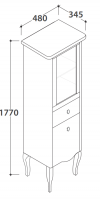 Шкаф-пенал подвесной Globo Paestum PS38 48х177 схема 1