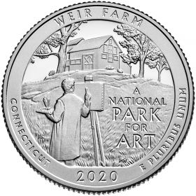 Ферма Дж. А. Вейра(Коннектикут) 25 центов США 2020 Монетный Двор на выбор