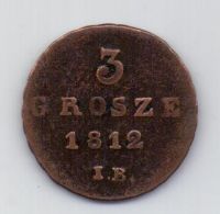 3 гроша 1812 года Герцогство Варшавское