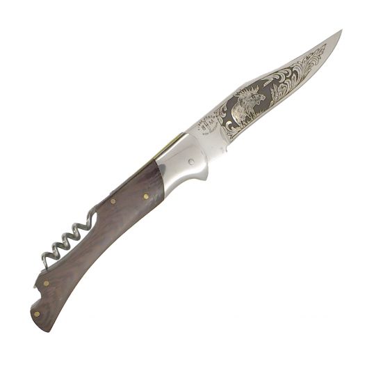 Нож "Бекас" складной сталь 95x18 с гравировкой клинка