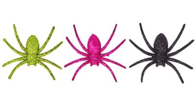 Набор пауков с блесками (6 шт, 8 см)