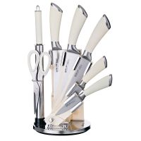 Набор ножей НЖС, с силиконовыми ручками на пластик. подставке 8 пр.
