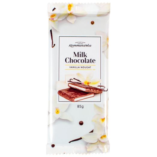 Шоколад Коммунарка молочный с ванильной нугой 85г