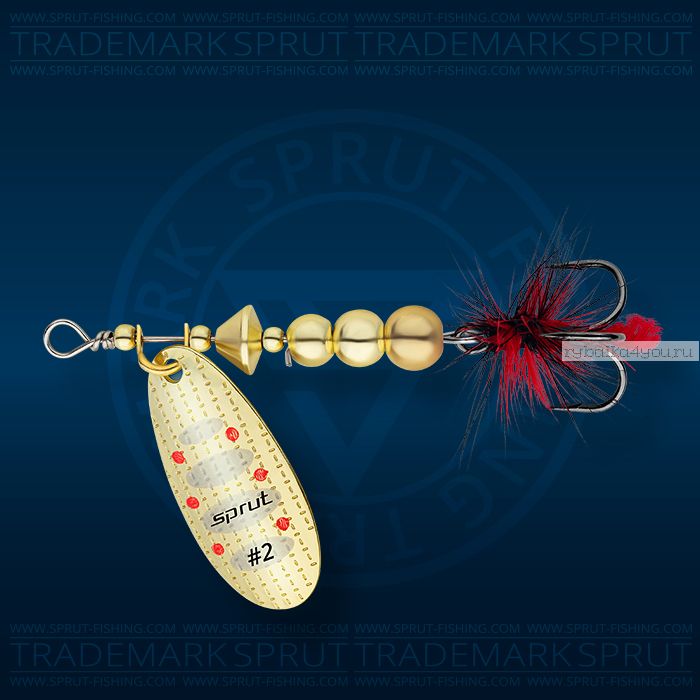 Блесна вращающаяся Sprut Caspia Spinner №2 / 4,5 гр / цвет: G
