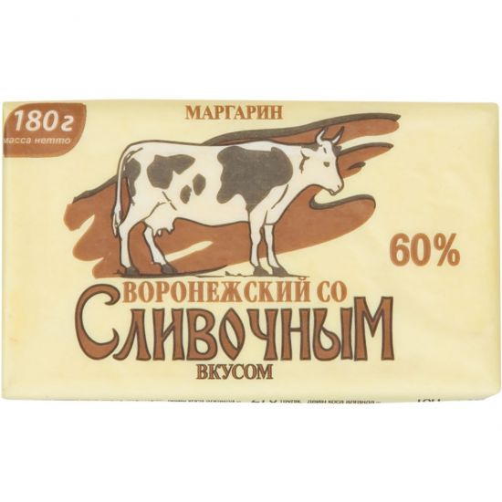 Маргарин Добавкин Воронежский со слив вкусом 60%180г Саратов
