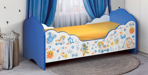 Кровать детская с фотопечатью для мальчиков Малышка № 3