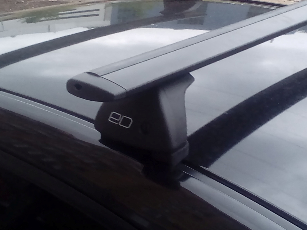 Багажник на крышу Chevrolet Niva (без рейлингов), Евродеталь, черные крыловидные дуги