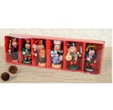 Щелкунчик - набор деревянных ёлочных игрушек 6 шт IR69