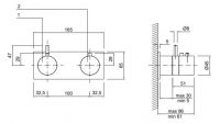Настенный термостатический смеситель для душа Antonio Lupi Ayati AY655P комплект схема 2