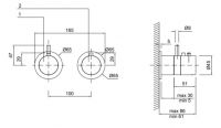 Термостатический смеситель для душа Antonio Lupi Ayati AY654R комплект схема 1
