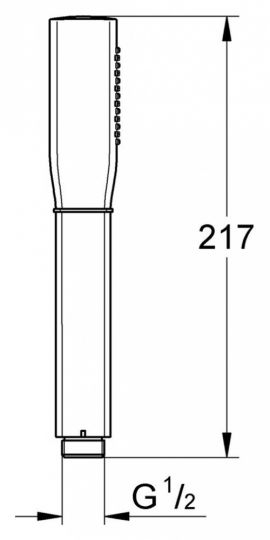 Лейка для душа Grohe Rainshower Grandera Stick 26037000 с 1 режимом струи схема 2