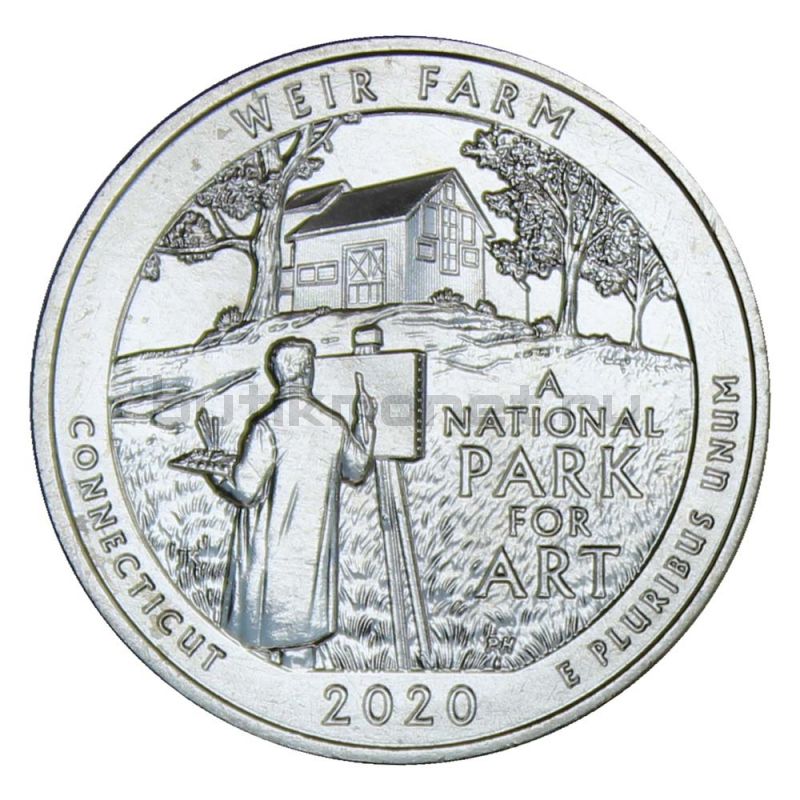 25 центов 2020 США Ферма Дж. А. Вейра Коннектикут D