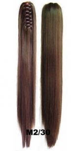 Искусственные термостойкие волосы на зажиме прямые №M002/30 (55 см) -  150 гр.
