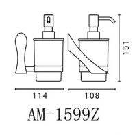 Дозатор мыла Art&Max Elegant AM-1599Z схема 2