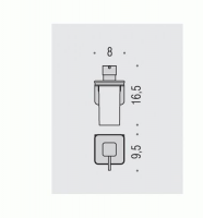 Дозатор для жидкого мыла подвесной Colombo OVER B9328 схема 2