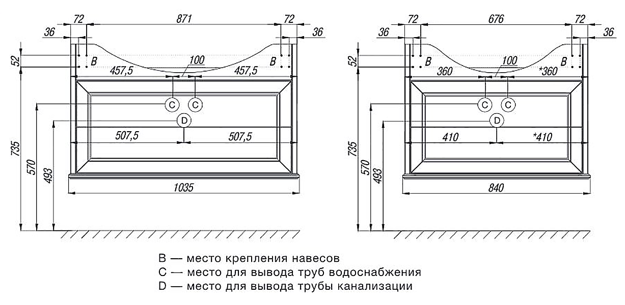 Мебель roca america 105