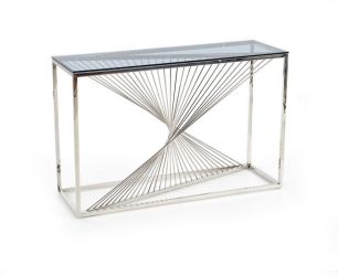 Консольный столик HALMAR KN4 (каркас - серый, стекло - дымчатый)