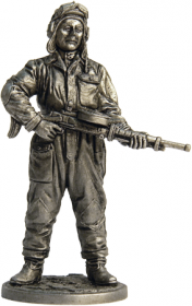 Танкист, стрелок-радист с пулемётом ДТ. 1943-45 гг. СССР (олово)