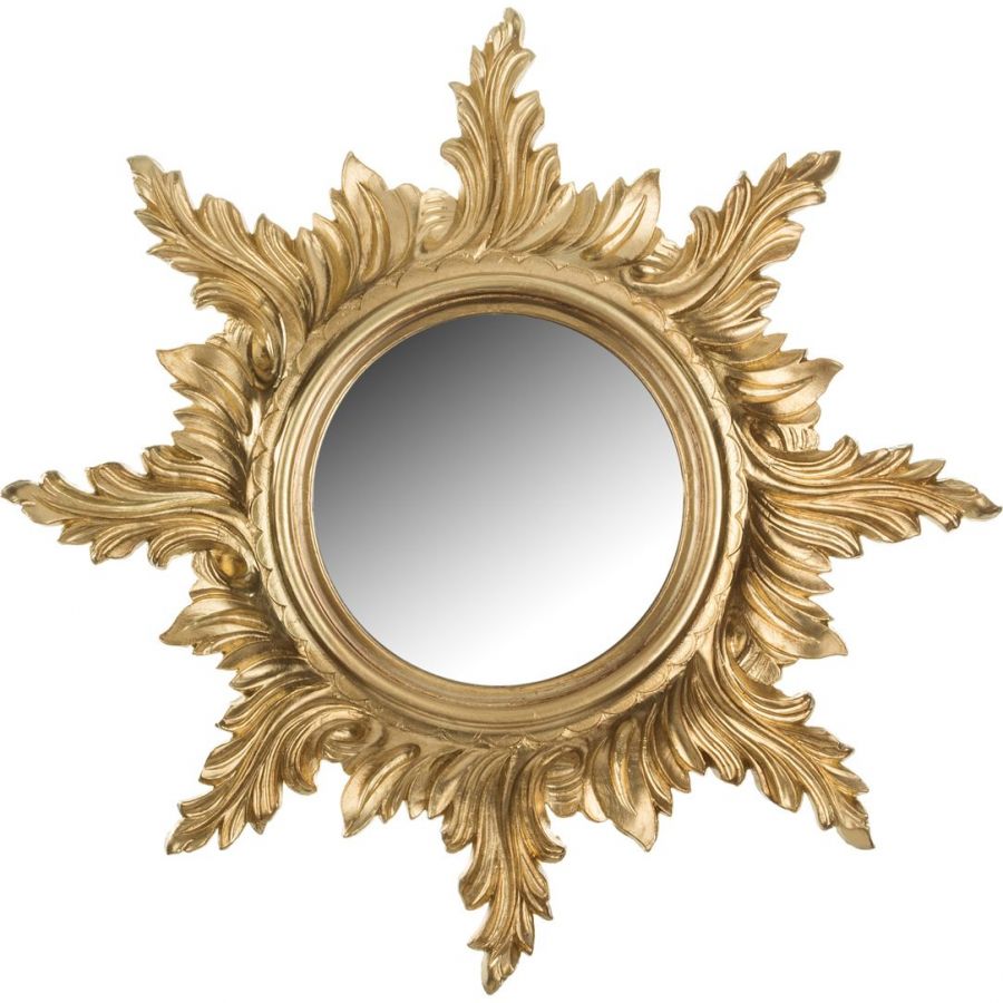 Зеркало настенное золотое, 50/18 см.