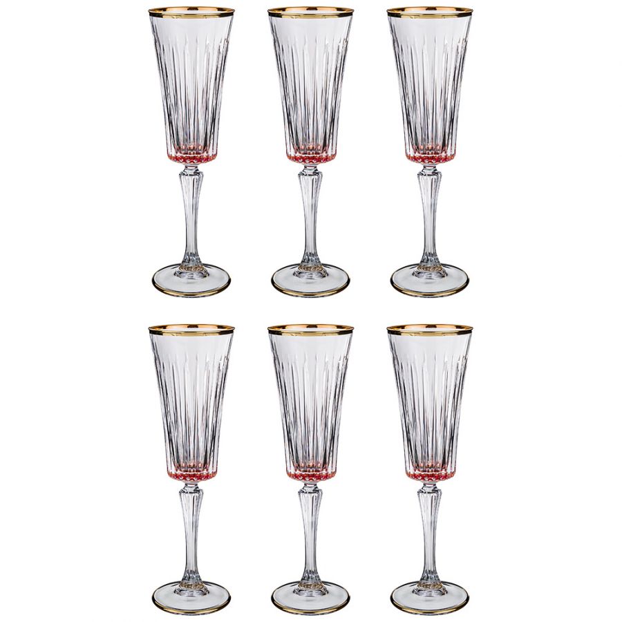 Набор бокалов для шампанского 180 мл., h=24 см., 6 шт.