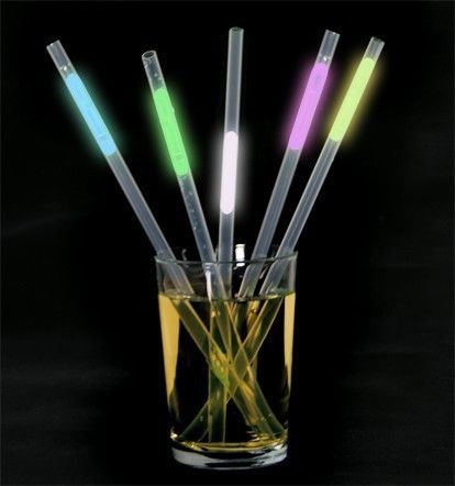 Неоновые Трубочки Для Коктейлей Glow Straws, 6шт