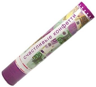 Хлопушка Happy Confetti В Виде Евро, 40 См