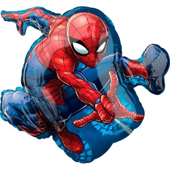 Человек паук фигурный шар фольгированный с гелием