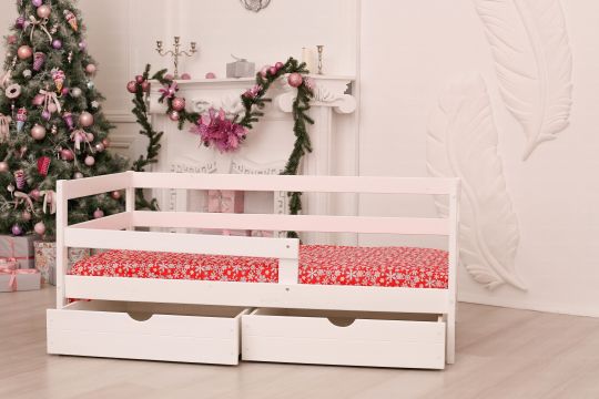 Софа «Dream Home» , цвет белый с ящиками Детская кроватка