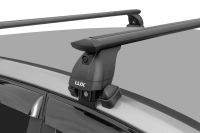Багажник на крышу Hyundai Creta (2016-...), без рейлингов, Lux, черные крыловидные дуги