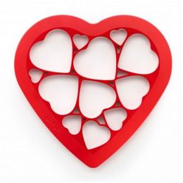 Трафарет-форма для выпечки печенья Сердечки, вид 1