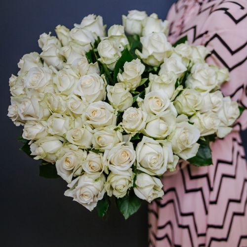 Букет цветов из 51 белой розы