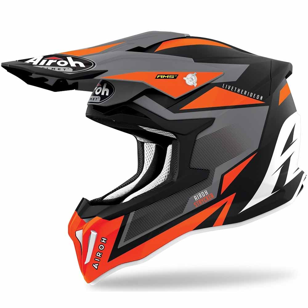 Airoh Strycker Axe Orange Matt шлем для мотокросса и эндуро
