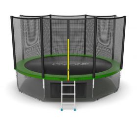 Батут EVO jump 12 ft External (Green) + Lower net.