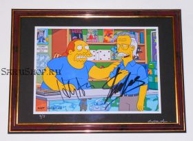 Автографы: Стэн Ли, Хэнк Азария. Симпсоны / The Simpsons. Редкость