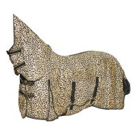 Антимоскитная попона с капором и фартуком "Леопард", Супер плотная "Horse Comfort"