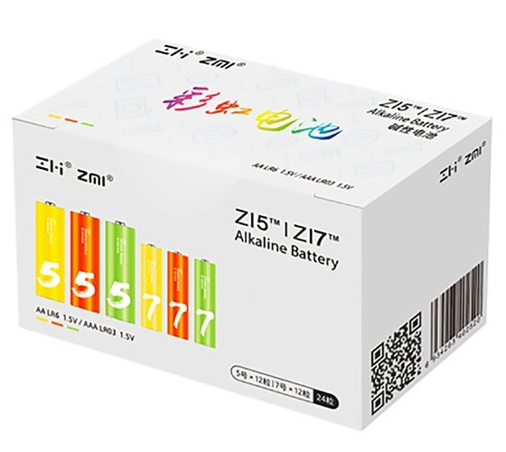 Батарейки алкалиновые Xiaomi ZMI Rainbow ZI5AA /ZI7AAA (12+12 шт.)