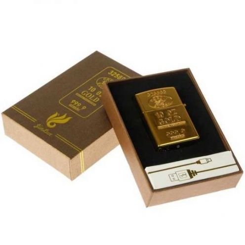 Зажигалка Gold с USB зарядкой