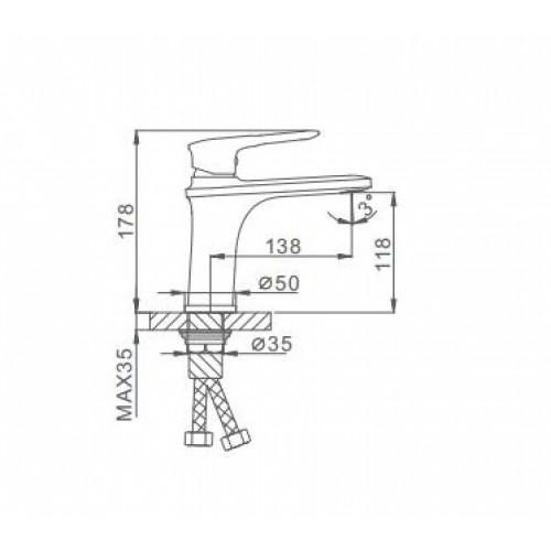 Смеситель для раковины Frap H49-6 F1049-6