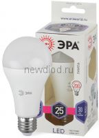 Лампы СВЕТОДИОДНЫЕ СТАНДАРТ LED A65-25W-860-E27 ЭРА (диод, груша, 25Вт, хол, E27)