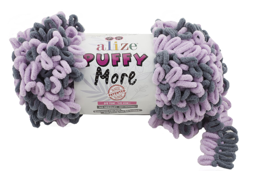 Puffy ПУФФИ More (ALIZE) 6285 лилово-серый