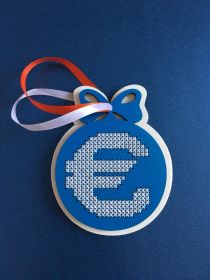 Сувенир, украшение на елку, оригинальная новогодняя игрушка. ЗНАК ЕВРО