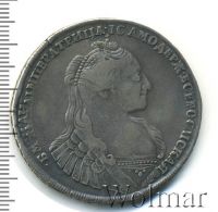 1 рубль 1734 Анна Иоанновна RR