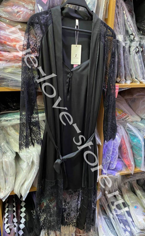 506310- Цена за 2 шт, Ажурная ночная сорочка и халат