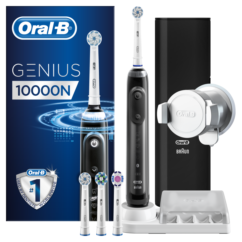 Электрическая зубная щетка Oral-B Genius 10000N D701.525.6XC, midnight black