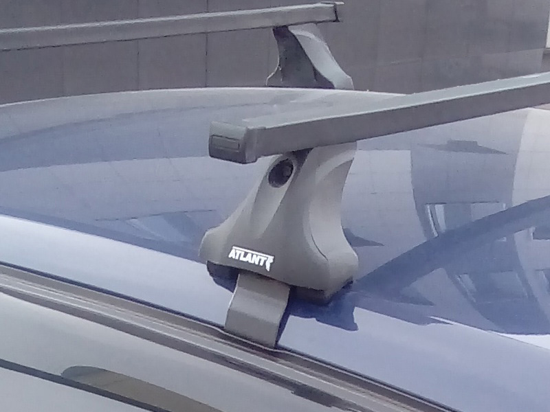 Багажник на крышу Audi A6 IV (C7) 2011-2018, Атлант, стальные прямоугольные дуги (в пластике)