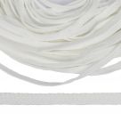 фото Шнур полиэфирный плоский 12 мм турецкое плетение  082 белый