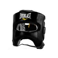 Шлем для бокса Everlast Elite Leather LXL чёрный артикул P00000681 LXL BK